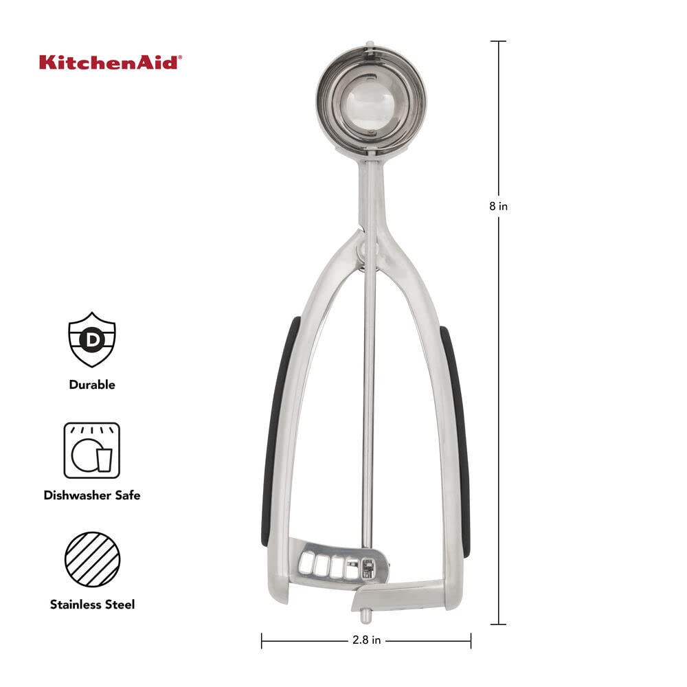 Foto 5 pulgar | Juego De Cucharas Para Masa De Galletas Kitchenaid De Acero Inoxidable Negro - Venta Internacional.
