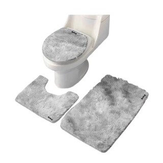 Foto 1 | Alfombra De Baño Juego Para Baño Estándar Belug 3 Piezas Gris
