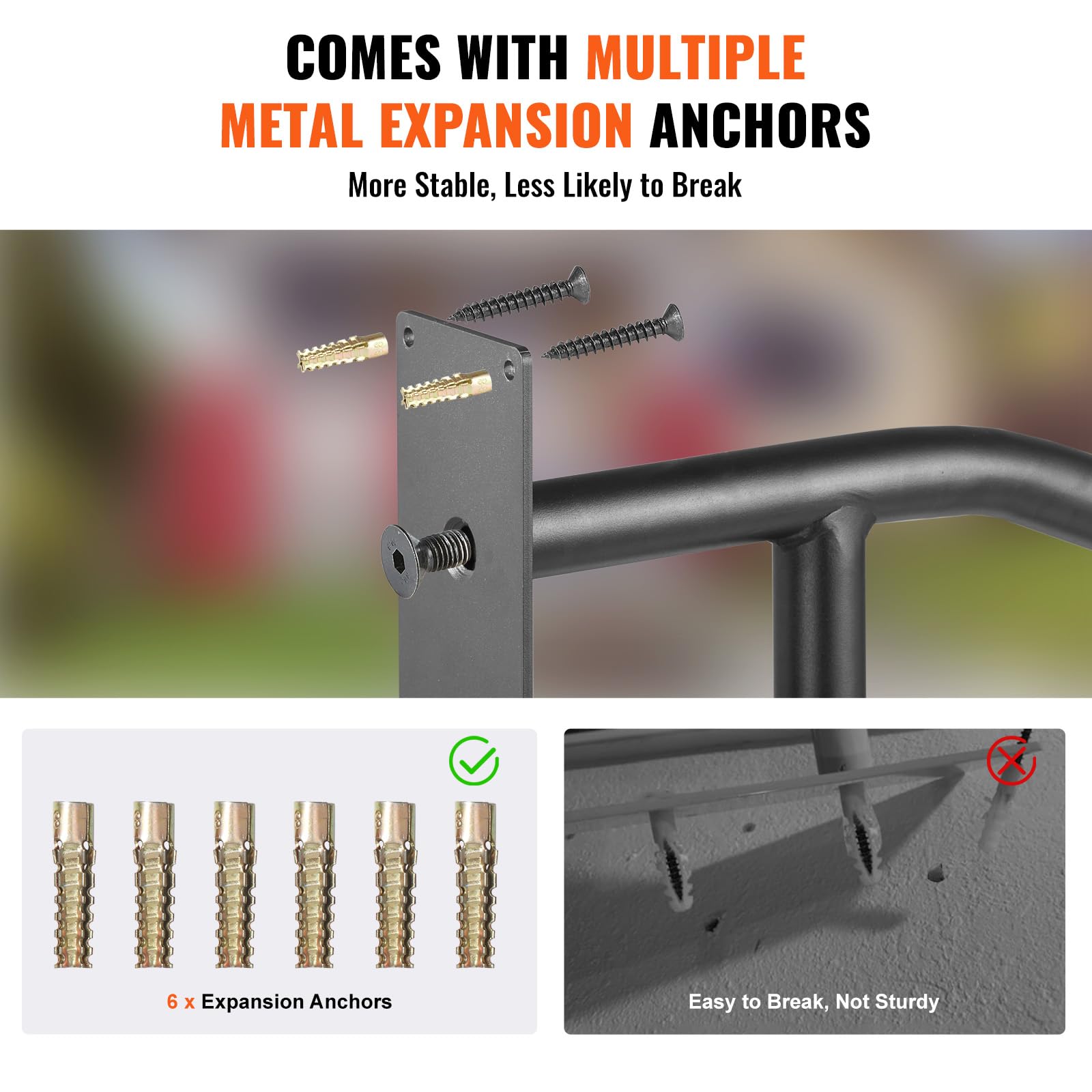 Foto 7 pulgar | Barandillas Vevor Para Escaleras Exteriores, 32 Cm, Montaje En Pared, Seguridad - Venta Internacional.