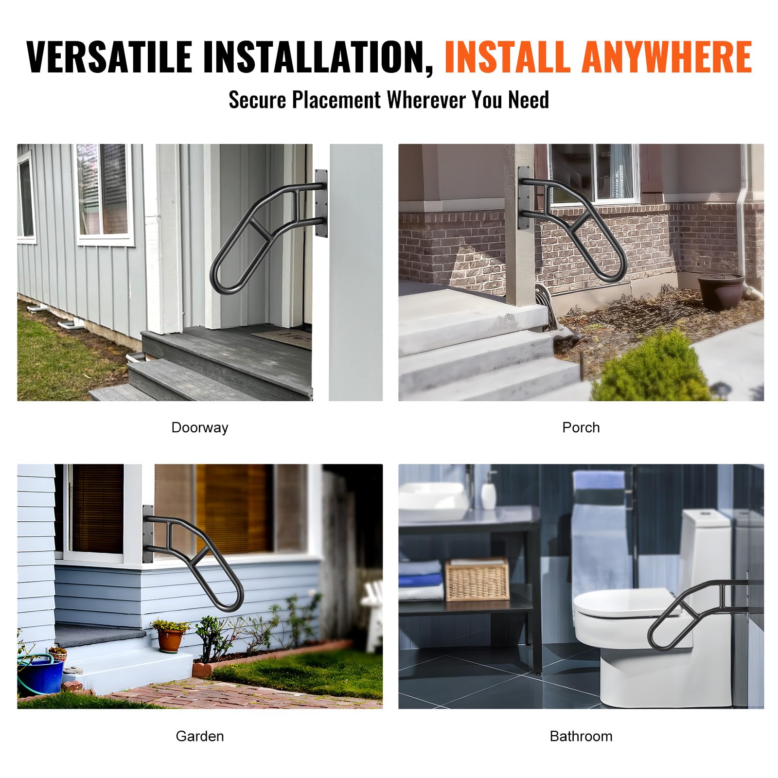 Foto 7 | Barandillas Vevor Para Escaleras Exteriores, 32 Cm, Montaje En Pared, Seguridad - Venta Internacional.