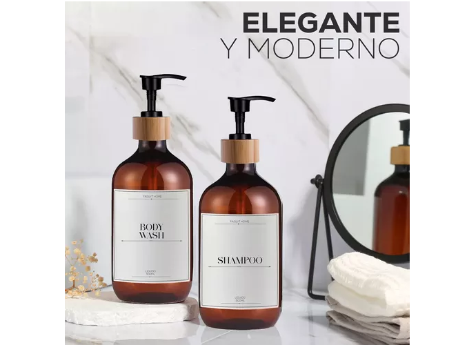 Foto 5 pulgar | Juego Xtellar De Baño 3 Dispensadores Jabon Shampoo