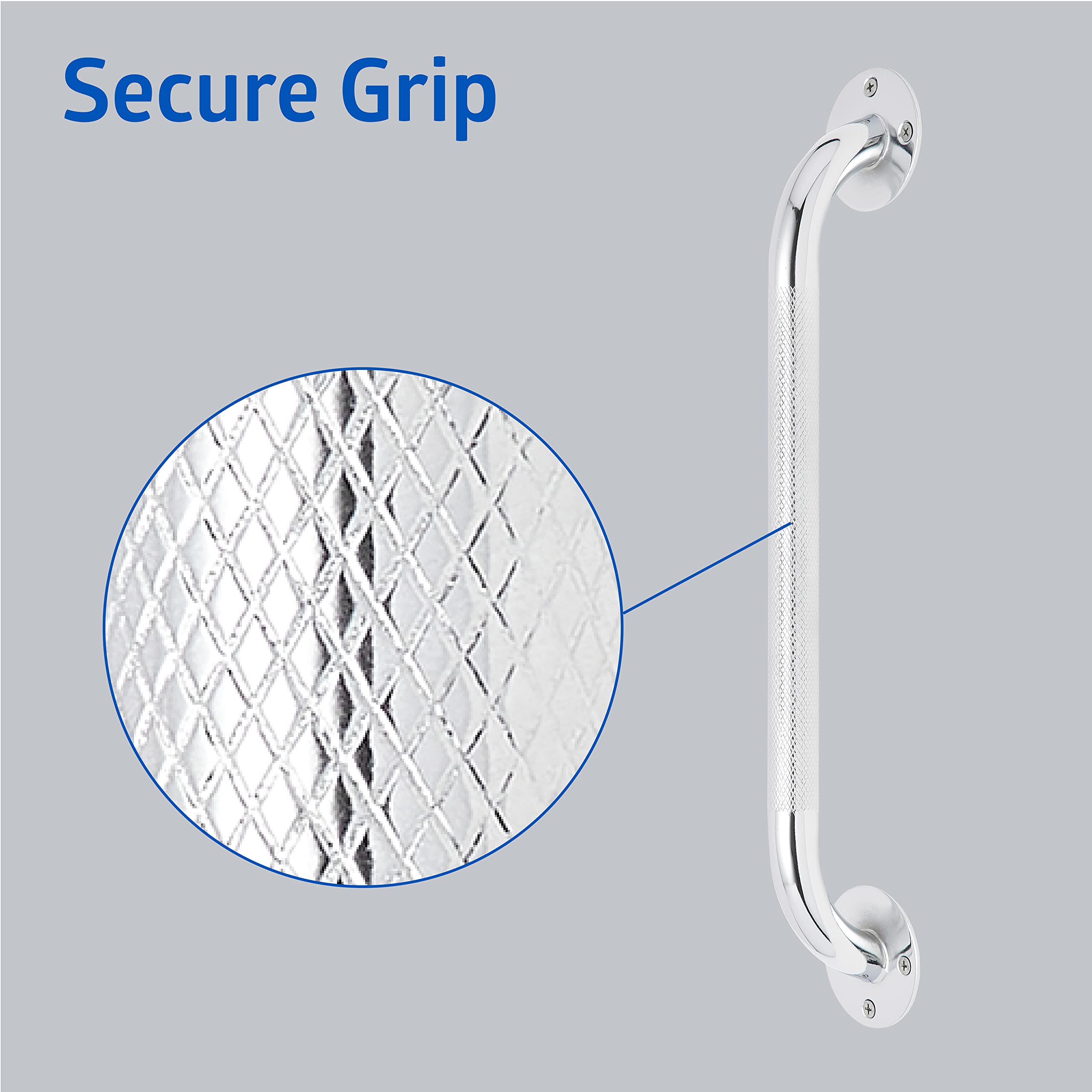 Foto 5 pulgar | Grab Bar Medline, Cromado Moleteado, 40 Cm, Para Ducha Y Bañera - Venta Internacional.