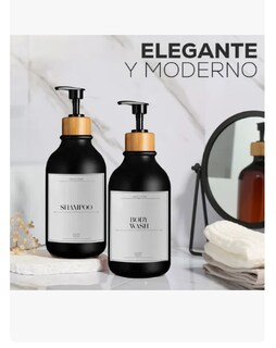 Foto 2 | Juego Xtellar De Baño 3 Dispensadores Jabon Shampoo Negro Mate