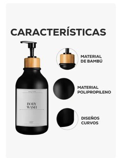 Foto 3 | Juego Xtellar De Baño 3 Dispensadores Jabon Shampoo Negro Mate
