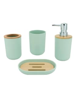 Foto 2 | Accesorios De Baño Set De 4 Piezas Color Pistache + Gratis Termo Güish De Regalo