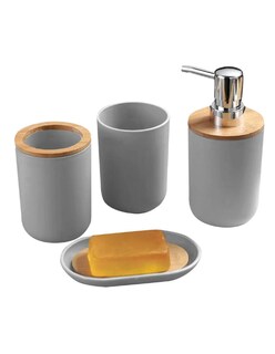 Foto 4 | Accesorios De Baño Set De 4 Piezas Color Gris + Gratis Termo Güish De Regalo