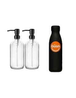Foto 1 | Dispensador De Jabon 2 Kit Vidrio Transparente + Gratis Termo Güish De Regalo