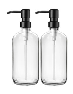 Foto 2 | Dispensador De Jabon 2 Kit Vidrio Transparente + Gratis Termo Güish De Regalo