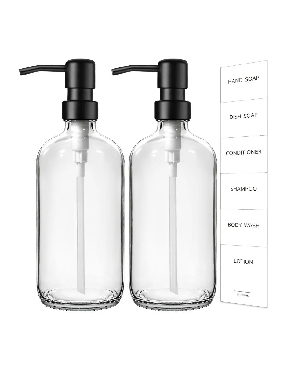 Foto 4 pulgar | Dispensador De Jabon 2 Kit Vidrio Transparente + Gratis Termo Güish De Regalo