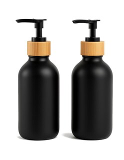 Foto 4 | Juego De Dispensadores Para Baño 5 Pzs Negro + Gratis Termo Güish De Regalo