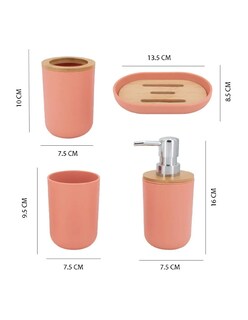 Foto 3 | Juego de Accesorios para Baño 4 Piezas Coral + Termo Güish