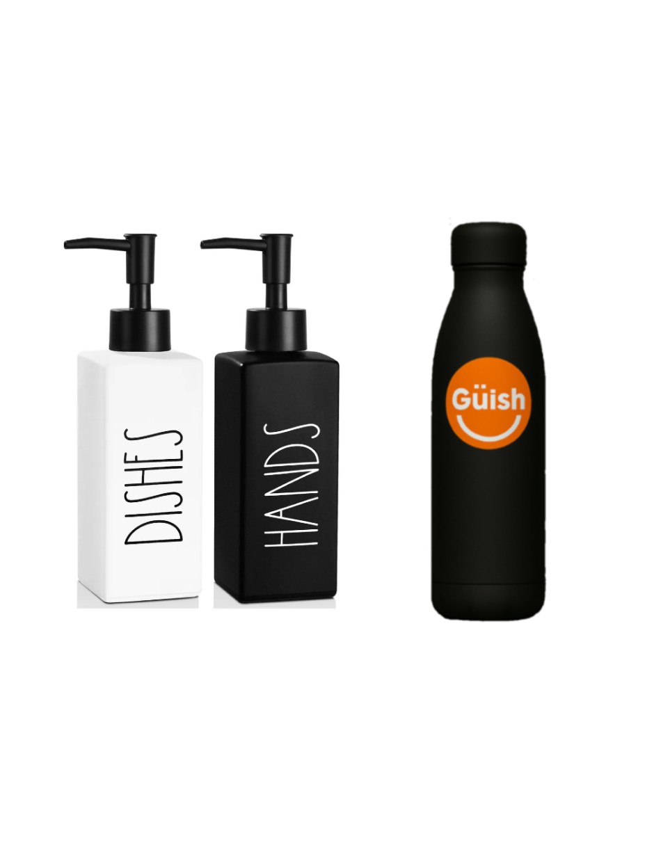 Dispensador de Jabon 2 Piezas + Termo Güish