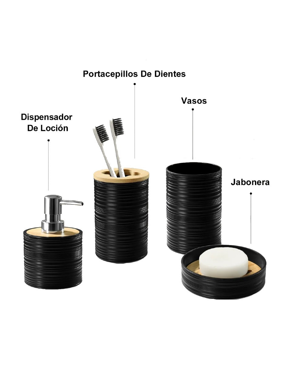 Foto 4 pulgar | Juego de Accesorios de Baño Güish 4 Pizas