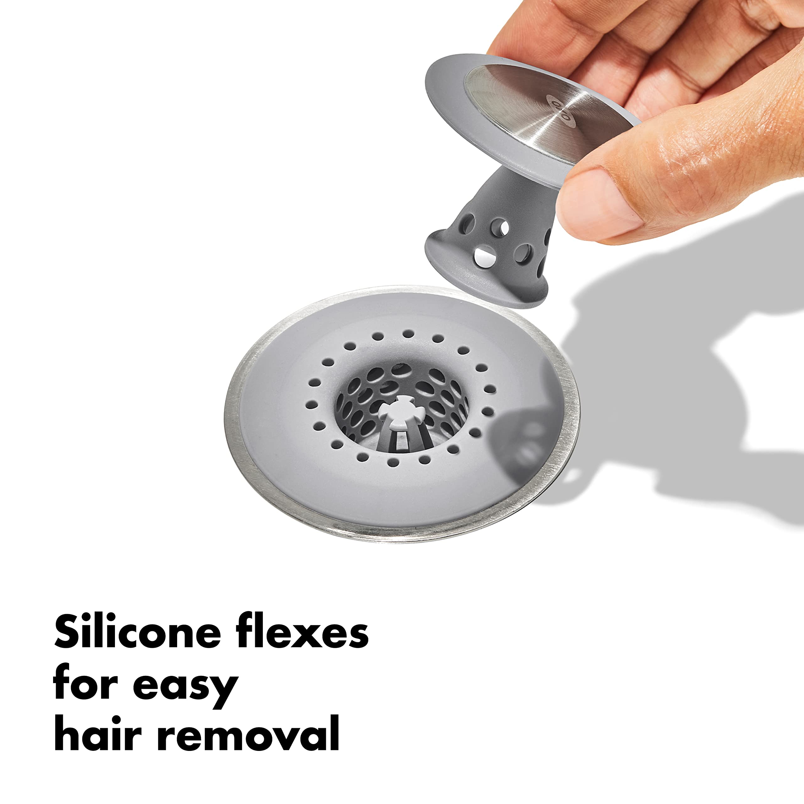 Foto 5 pulgar | Protector De Drenaje Hair Catch Oxo Good Grips De Acero Inoxidable - Venta Internacional.
