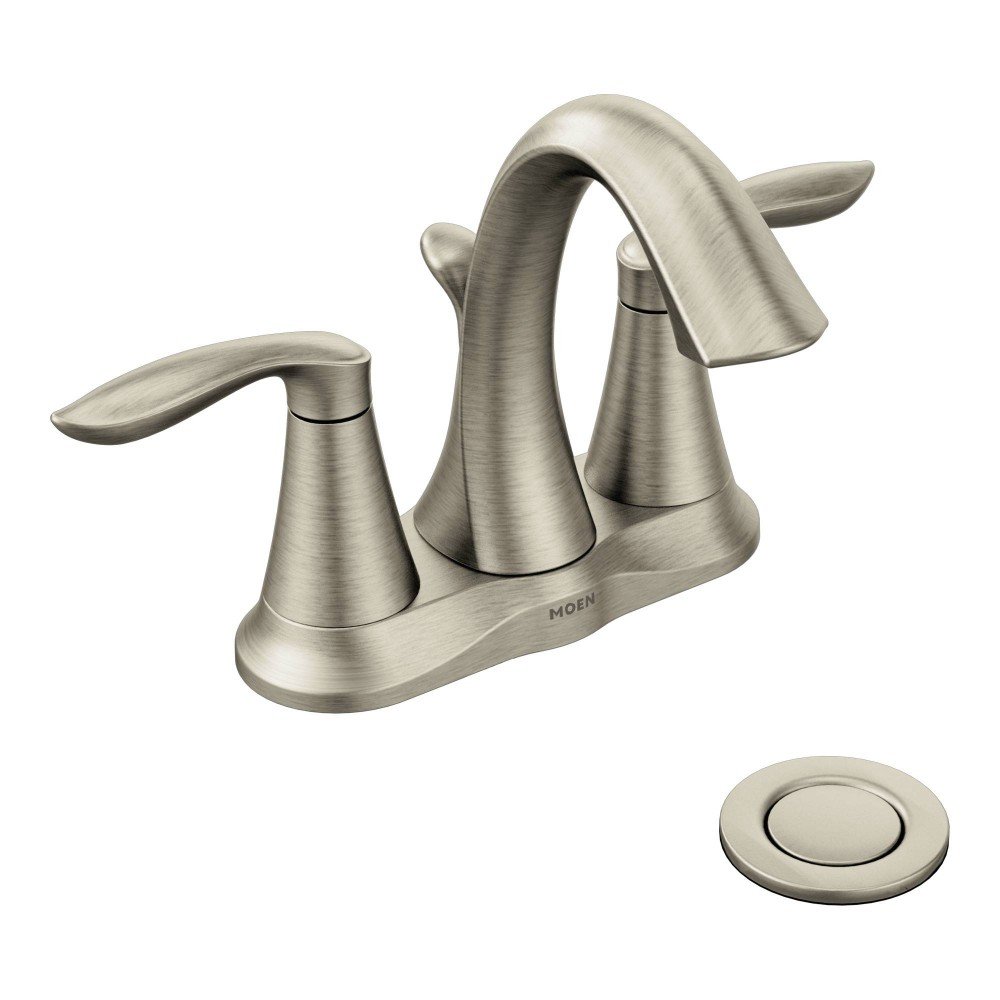 Foto 5 pulgar | Grifo De Baño Moen Eva, Juego Central De Níquel Cepillado De 4 Pulgadas - Venta Internacional.