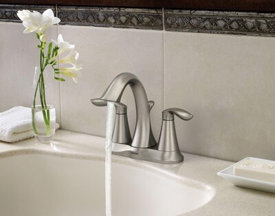 Foto 5 | Grifo De Baño Moen Eva, Juego Central De Níquel Cepillado De 4 Pulgadas - Venta Internacional.