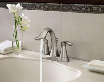 Foto 7 | Grifo De Baño Moen Eva, Juego Central De Níquel Cepillado De 4 Pulgadas - Venta Internacional.