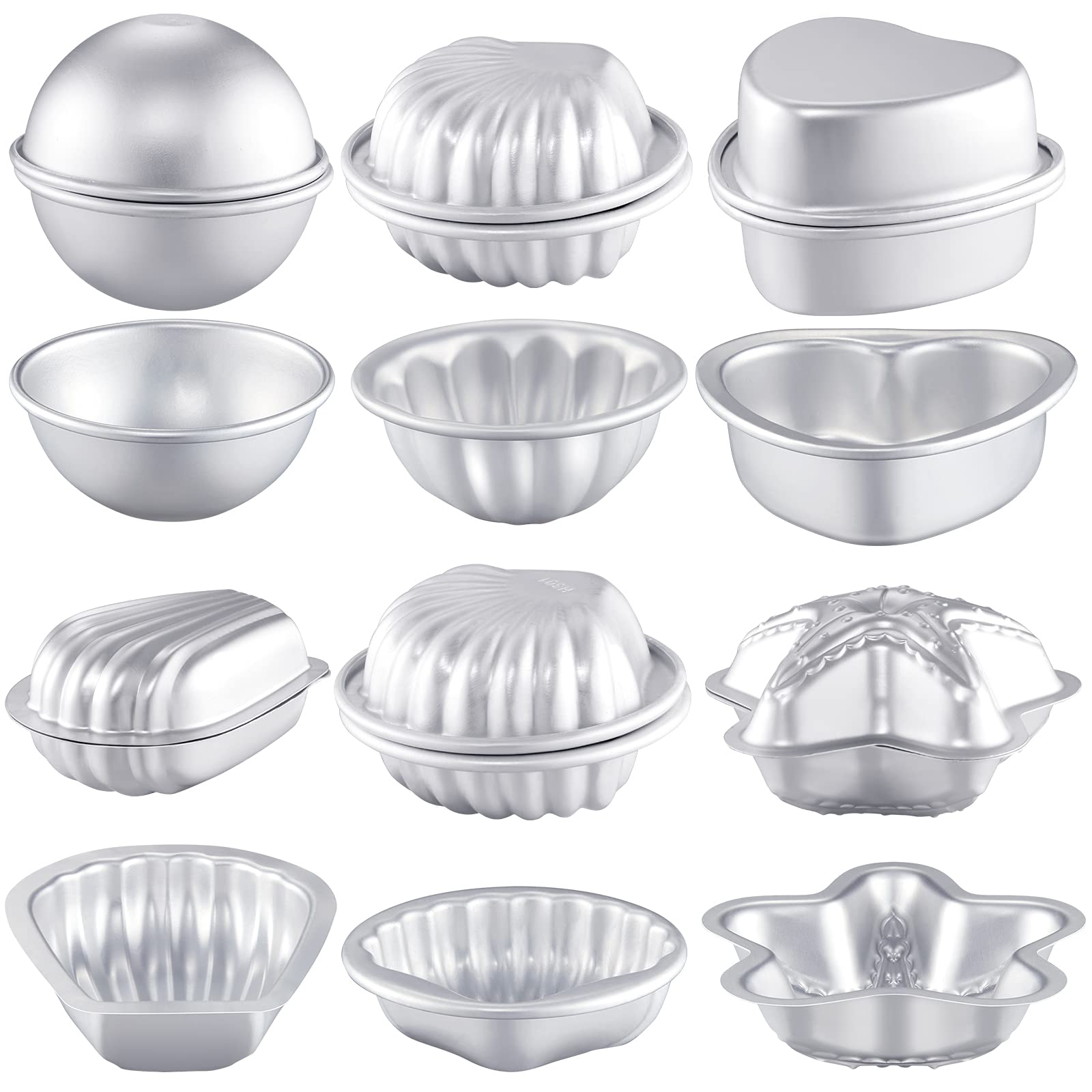 Moldes Para Bombas De Baño, 12 Unidades, 6 Formas, Metal, Manualidades - Venta Internacional.