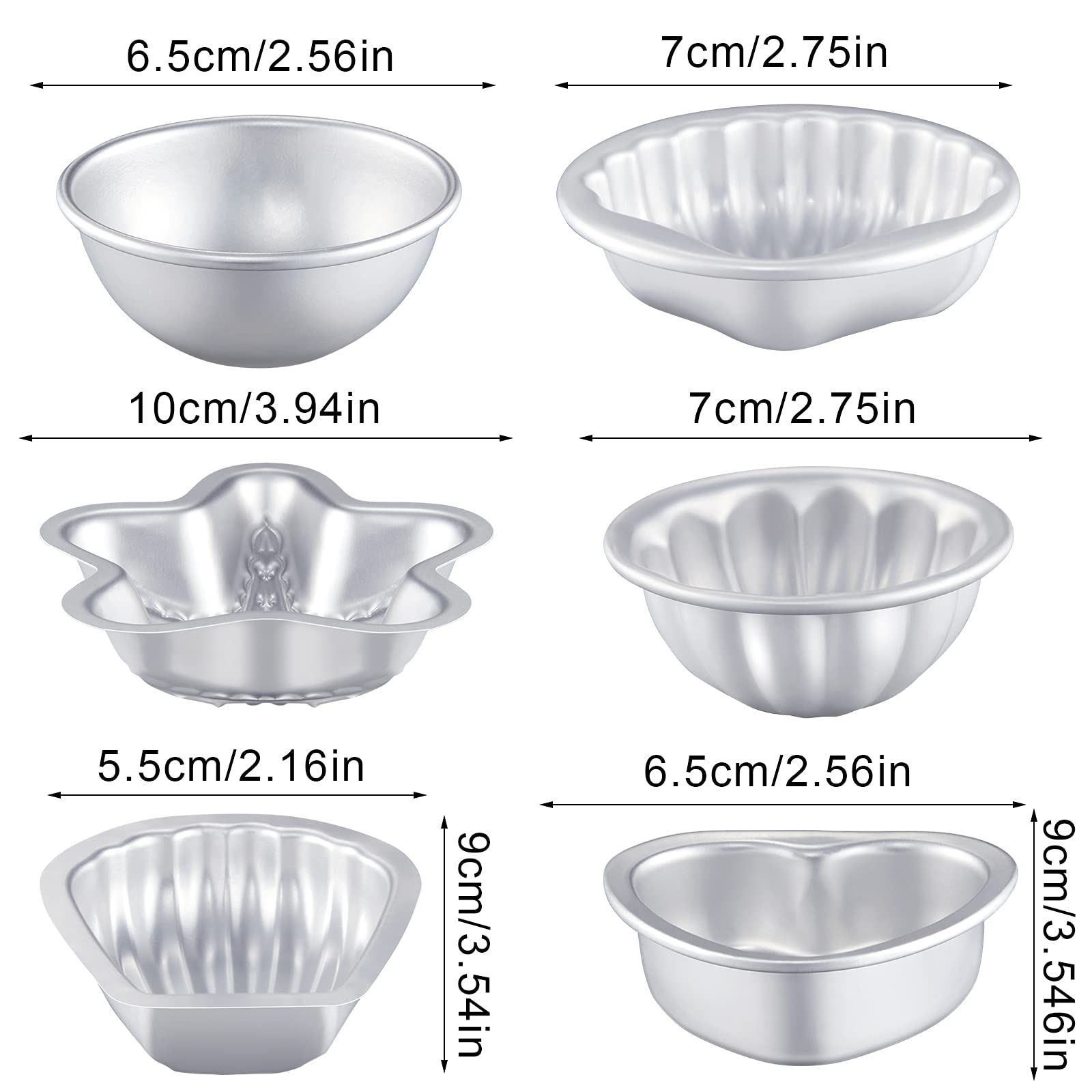 Foto 6 pulgar | Moldes Para Bombas De Baño, 12 Unidades, 6 Formas, Metal, Manualidades - Venta Internacional.