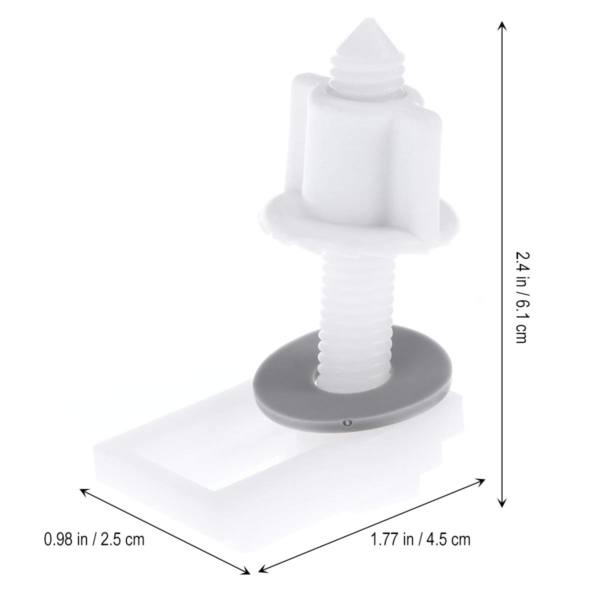 Foto 3 pulgar | Cubierta De Rosca Para Tapa De Inodoro Cabilock, Juego De 6 Tornillos De Plástico Blanco - Venta Internacional.