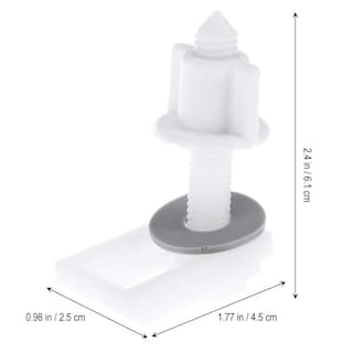 Foto 2 | Cubierta De Rosca Para Tapa De Inodoro Cabilock, Juego De 6 Tornillos De Plástico Blanco - Venta Internacional.