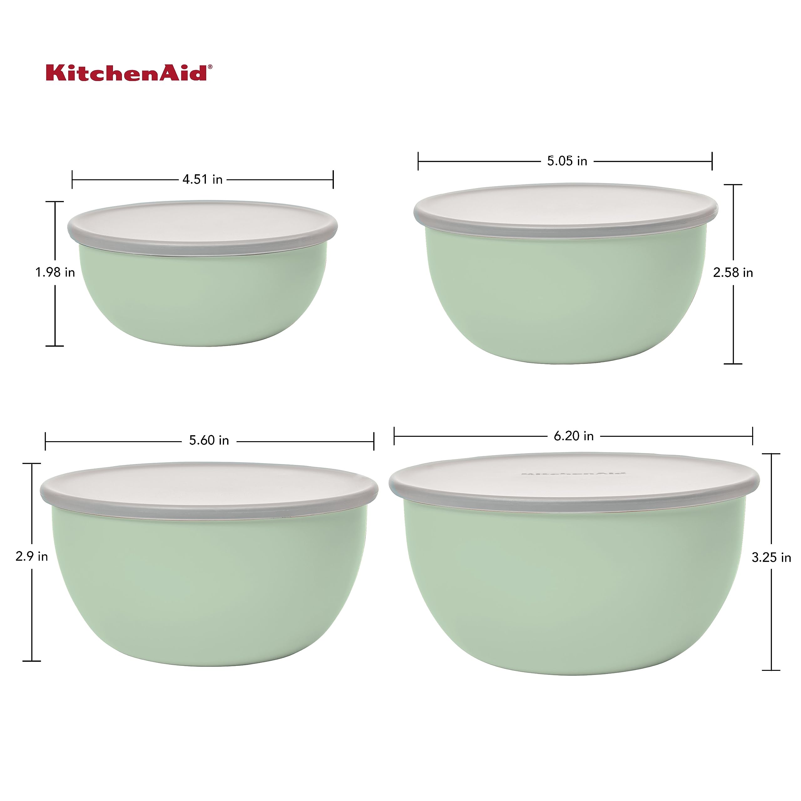 Foto 4 pulgar | Cuencos Prep Kitchenaid Con Tapas, Juego De 4 - Venta Internacional.
