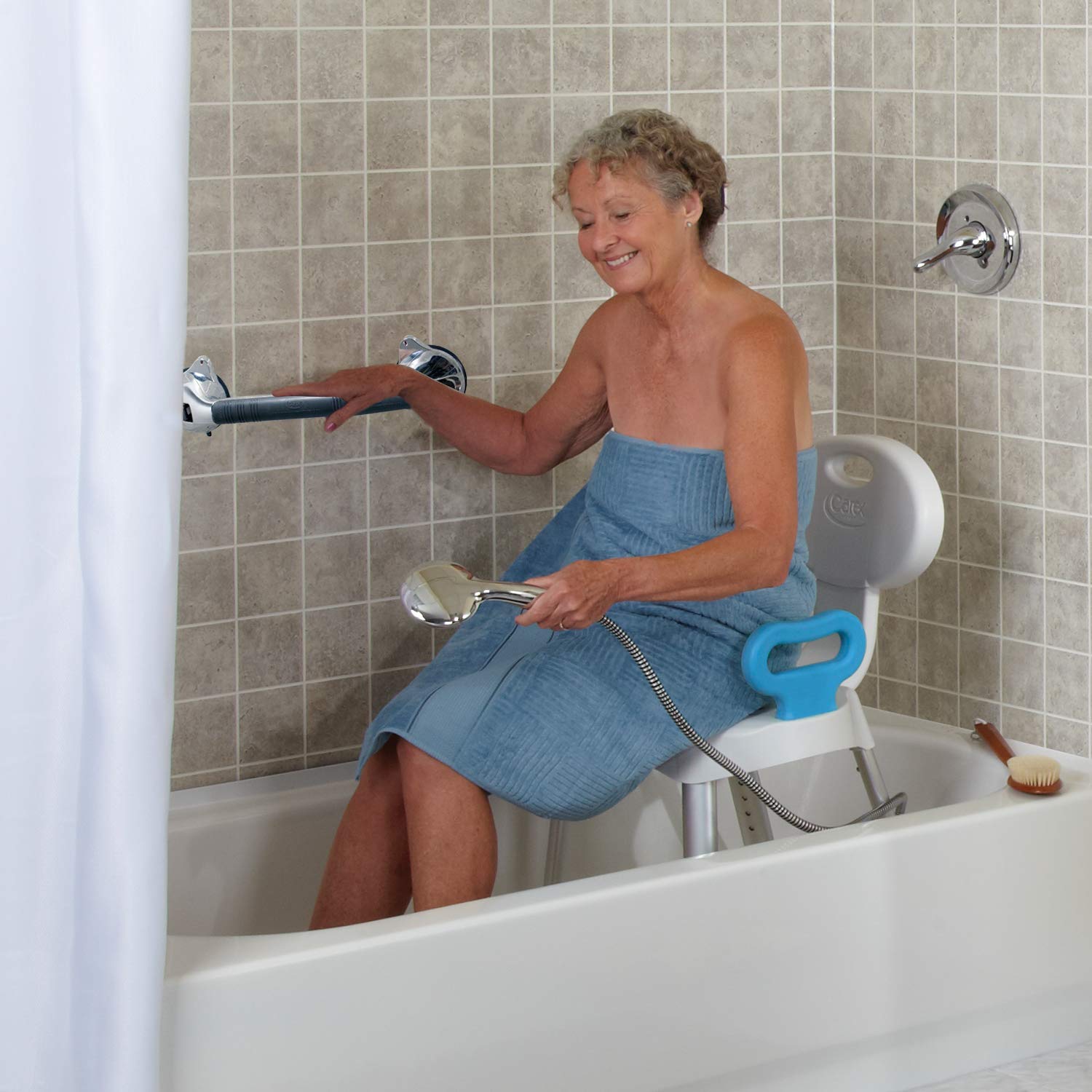 Foto 6 pulgar | Barra De Apoyo Para Ducha Carex Ultra Grip De 40 Cm De Seguridad Cromada - Venta Internacional.