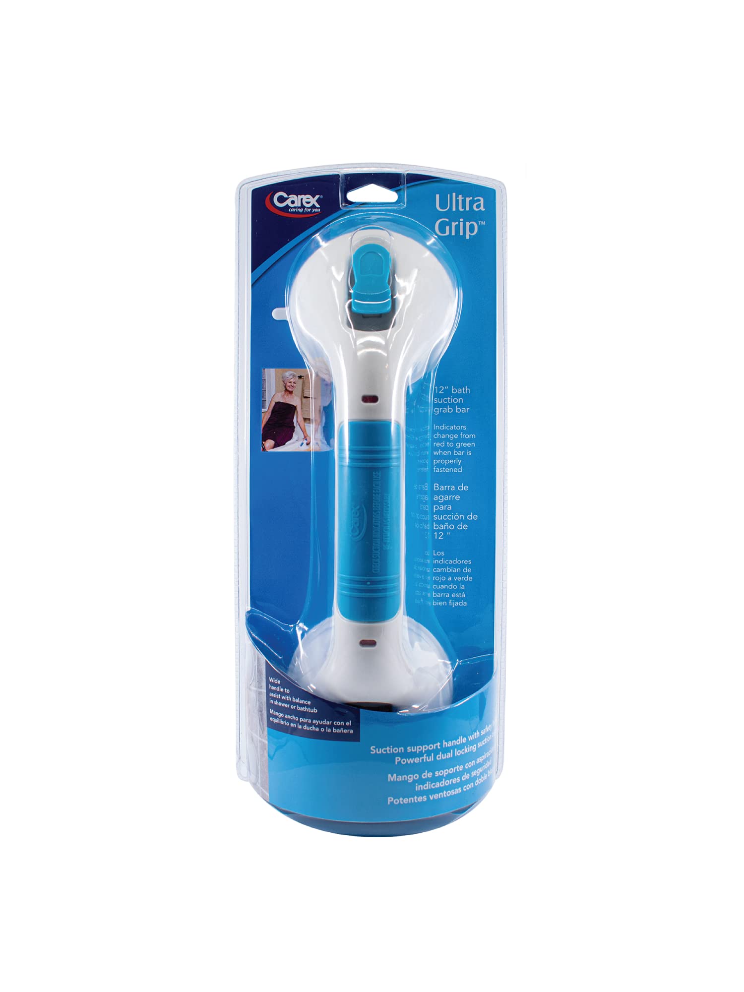 Foto 4 pulgar | Barra De Apoyo Para Ducha Con Ventosa Carex Ultra Grip 30 Cm - Venta Internacional.