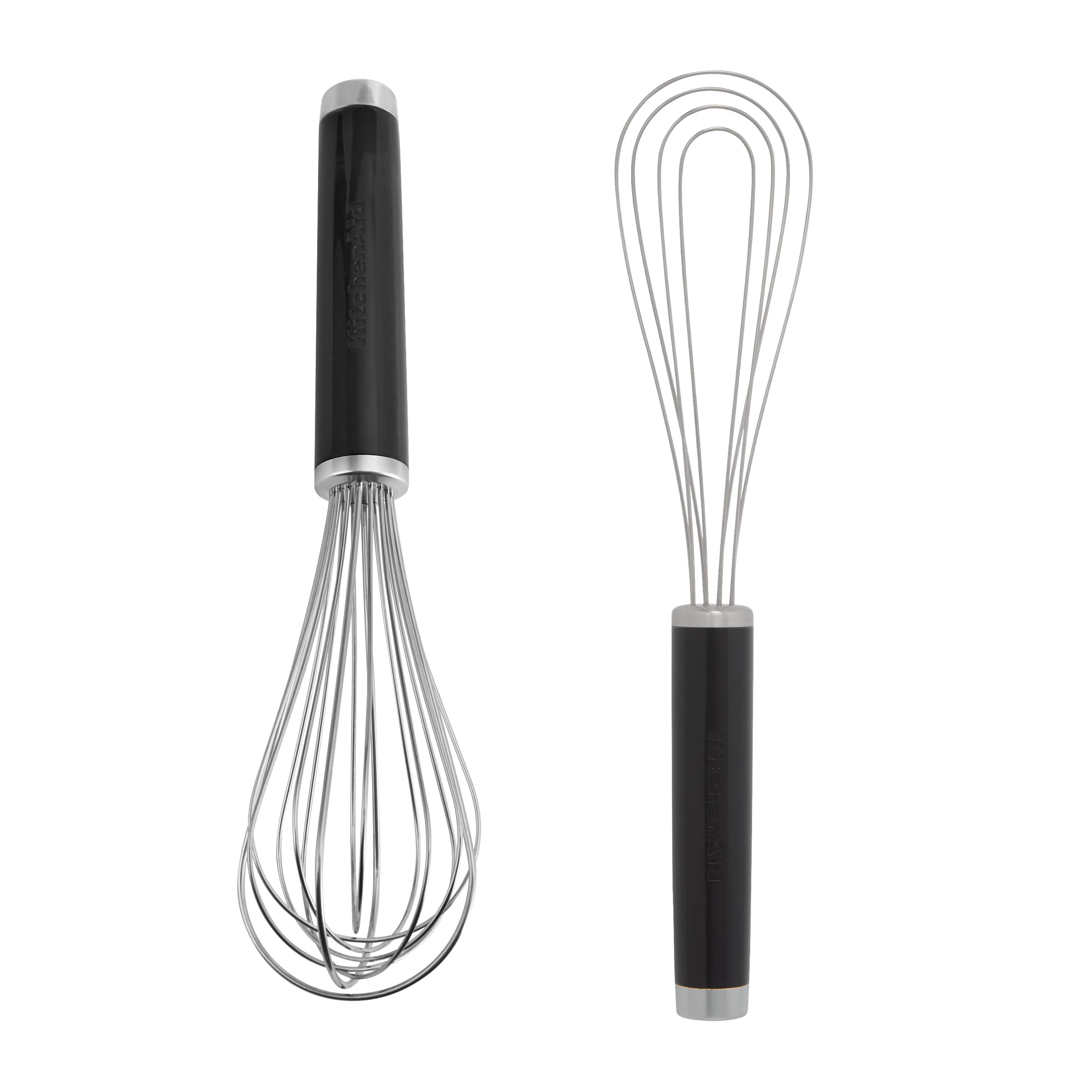 Juego De Batidores Kitchenaid Utility And Flat, Negro (juego De 2) - Venta Internacional.