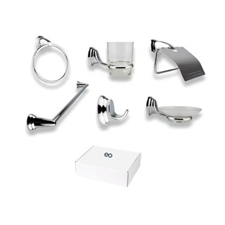 Foto 1 | Juego 6 Pzas Accesorios Metal Baño Eo Safe Imports Esi-20291 Plateado