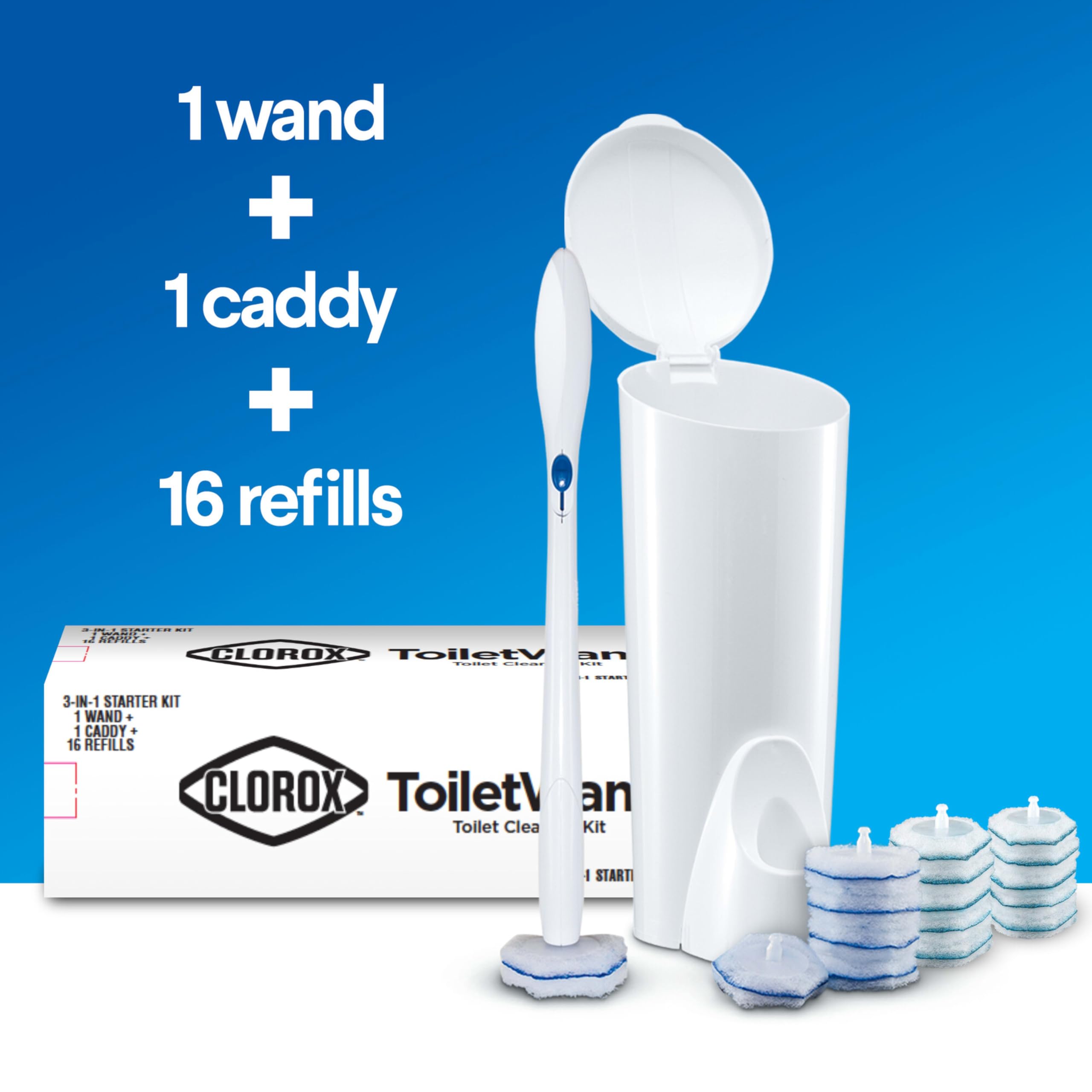 Foto 4 pulgar | Sistema De Limpieza De Inodoros Clorox Toiletwand Con 16 Cabezales De Recarga - Venta Internacional.