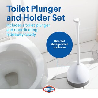 Foto 2 | Set De Desatascadores Para Inodoro Clorox Con Hideaway Caddy White X2 - Venta Internacional.