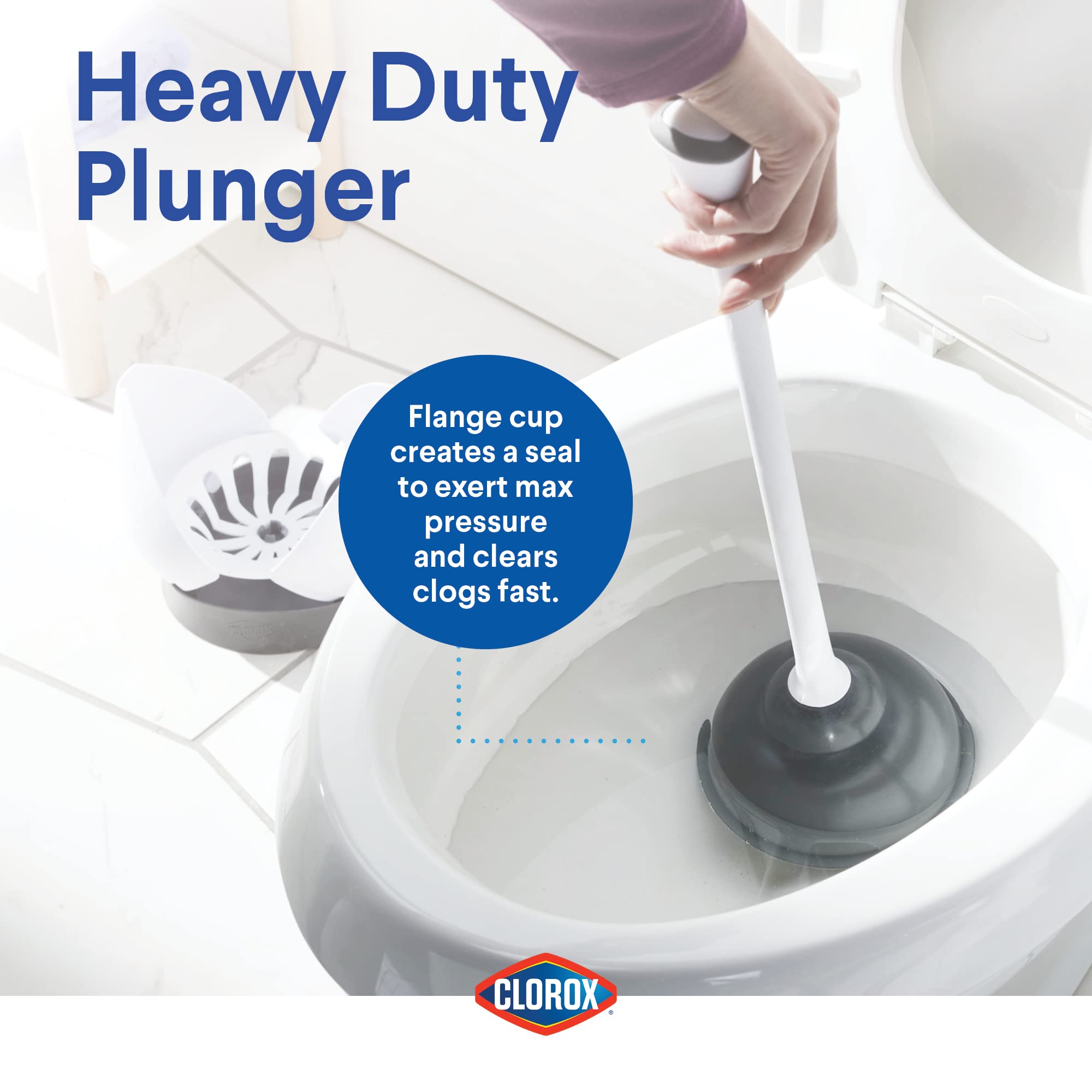 Foto 4 pulgar | Set De Desatascadores Para Inodoro Clorox Con Hideaway Caddy White X2 - Venta Internacional.