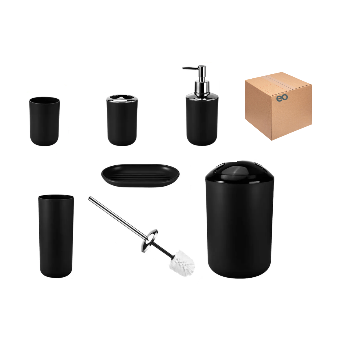 Foto 2 pulgar | Conjunto De Accesorios De Baño De 6 Piezas Eo Safe Imports Esi-20287 Negro
