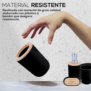 Foto 3 | Accesorios De Baño Set De 4 Piezas Eo Safe Imports Esi-20288 Negro