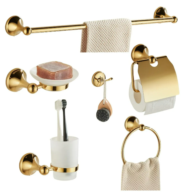 Juego Xtellar De Accesorios De Baño Premium De Acero Inoxidable  Set De 6 Piezas