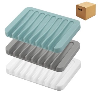 Foto 1 | Jaboneras Para Baño Accesorios Jabonera Porta 3 Pieza Lab.g Verde Gris Blanco