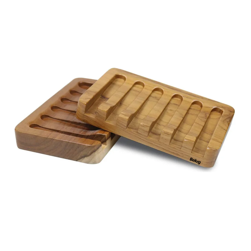 Jaboneras Baño Accesorios Jabonera Porta Madera 2 Piezas Belug  Café