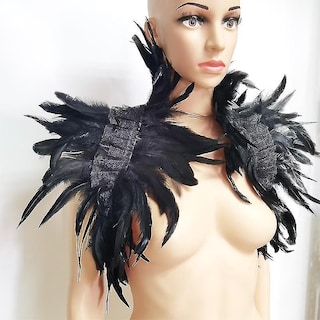 Foto 4 | Set De Accesorios De Baño Chal Gótico Con Forma De Pluma - Venta Internacional.