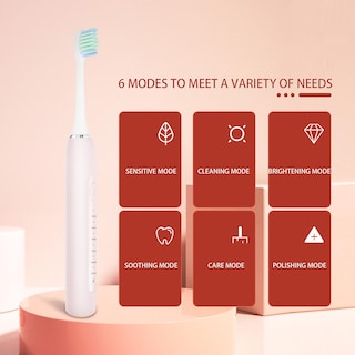 Foto 4 | Cepillo De Dientes Eléctrico Huoguo Usb Recargable A Prueba De Agua - Venta Internacional.