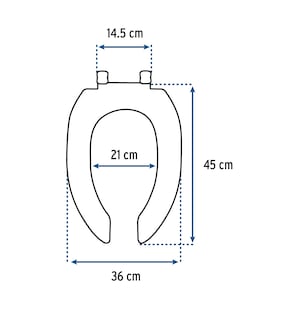 Foto 2 | Asiento Alargado Premium Universal Con Tapa Para Wc Para Baño Foset