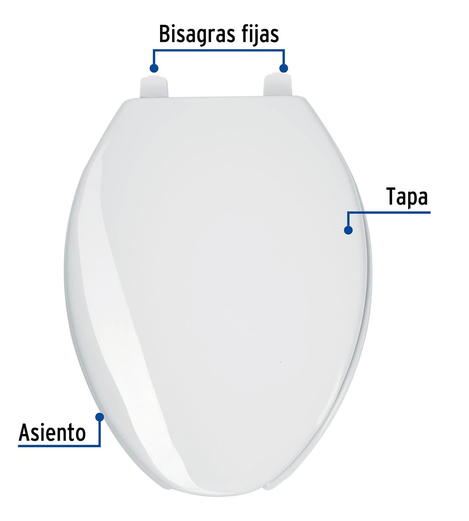 Foto 4 pulgar | Asiento Alargado Premium Universal Con Tapa Para Wc Para Baño Foset