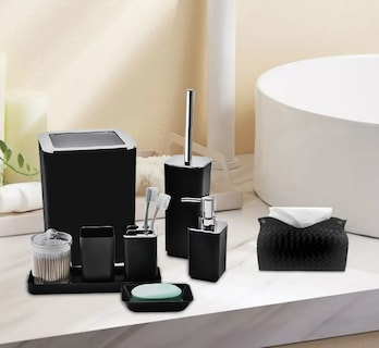 Foto 4 | Set De Baño Xtellar De 10 Piezas En Clásico Negro