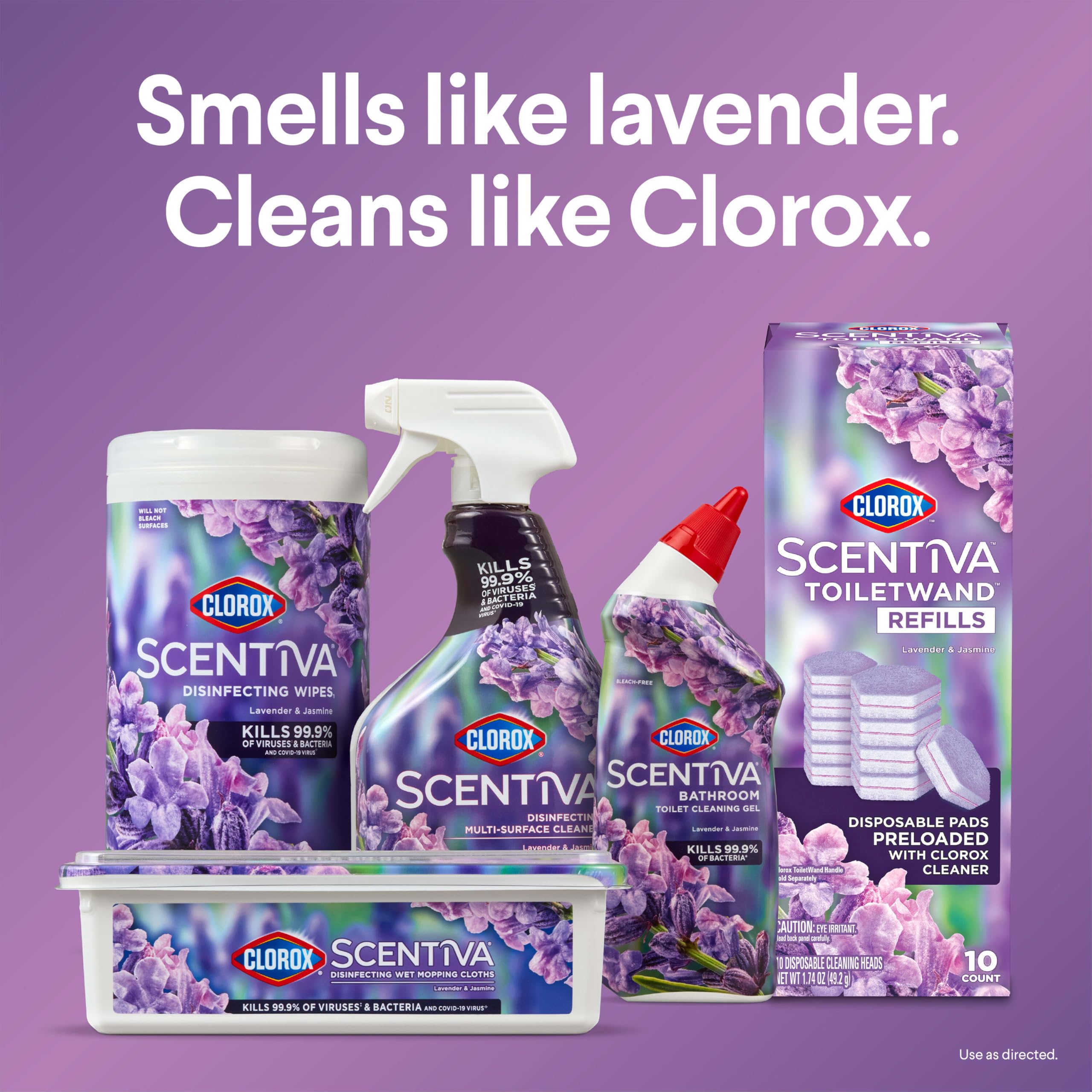 Foto 8 pulgar | Recambios Para Varillas De Inodoro Clorox Scentiva Lavender/jasmine  10 Unidades - Venta Internacional.