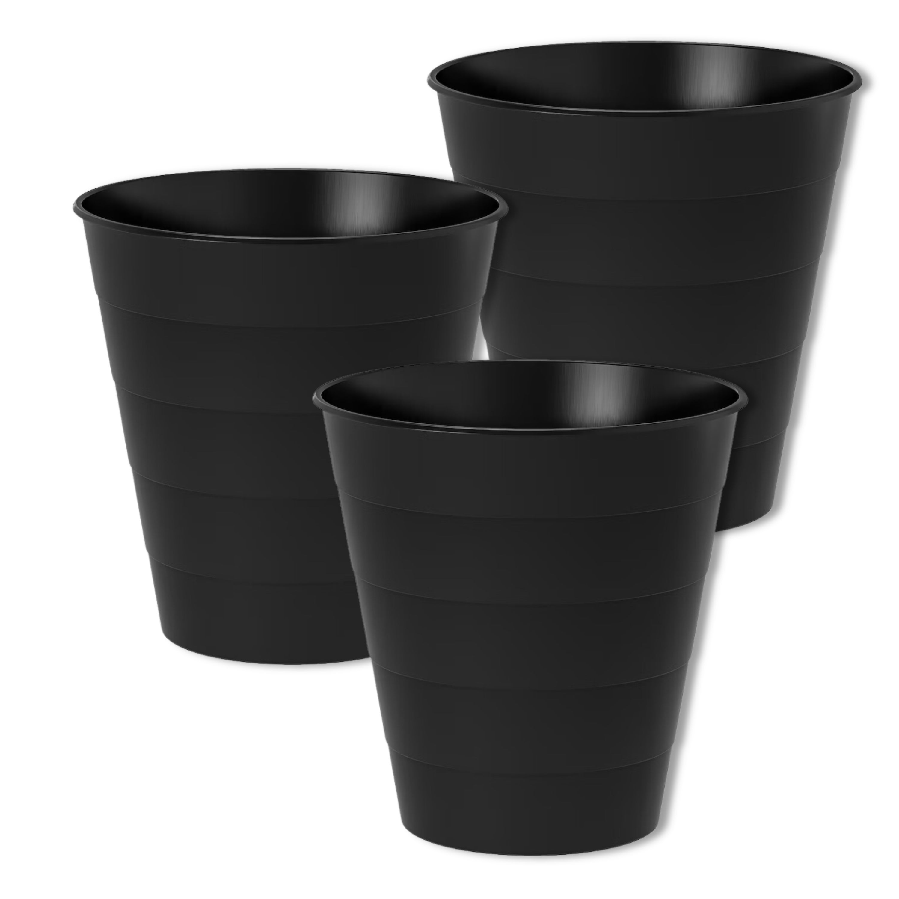 Bote De Basura De 10l - Compacto Y Ecológico Negro para Tu Hogar 3pzs $399