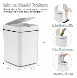 Foto 3 | Cubo De Basura Xtellar Con Sensor Y Botón