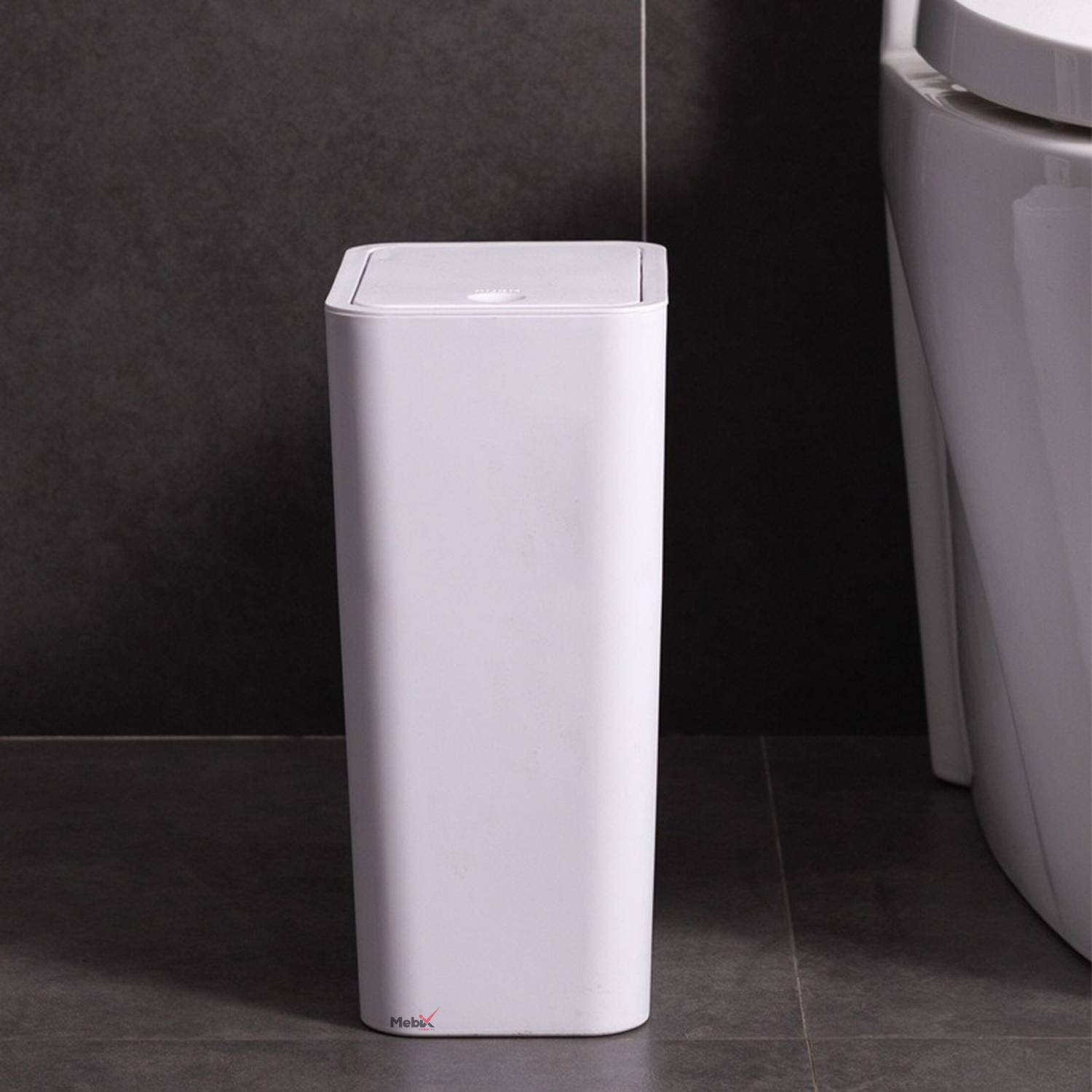 Foto 2 | Set De 3 Cubos Para Basura Con Tapa Emergente Color Blanco