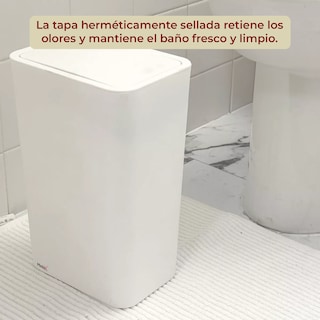 Foto 4 | Set De 3 Cubos Para Basura Con Tapa Emergente Color Blanco