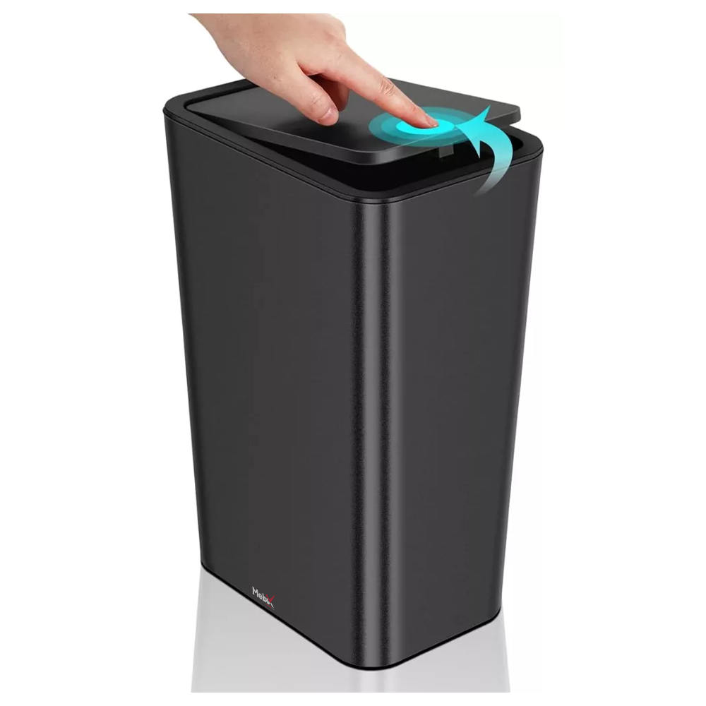 Foto 4 pulgar | Set De 3 Cubos Para Basura Con Tapa Emergente Color Negro