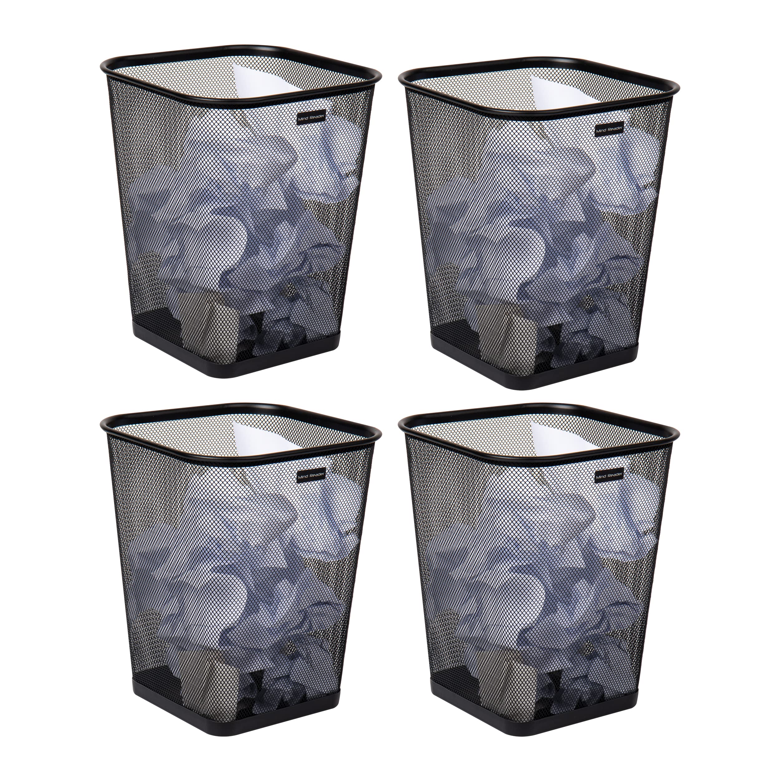 Foto 2 pulgar | Trash Can Mind Reader Mesh Square, 9,75 De Largo X 9,75 De Ancho X 12,25 De Alto, Negro - Venta Internacional.